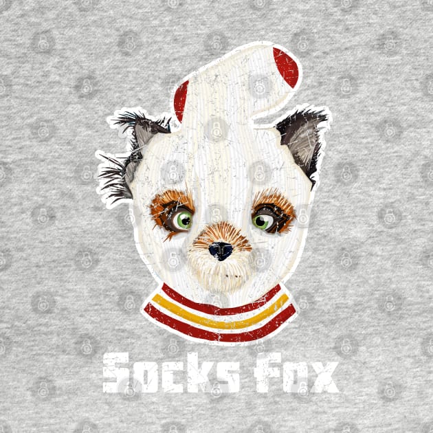 Fantastic Mr Fox - Ash - Socks Fox - Distressed - Barn Shirt USA by Barn Shirt USA